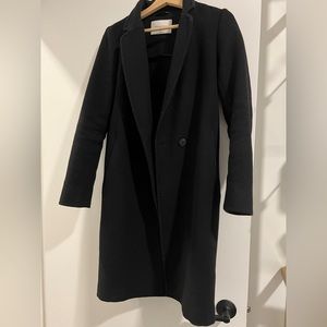 Aritzia Babaton black pea coat size XS
